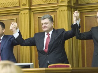 Владимир Гройсман, Петр Порошенко и Арсений Яценюк