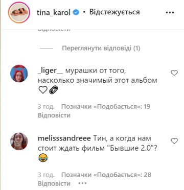 Коментарі, instagram.com/tina_karol