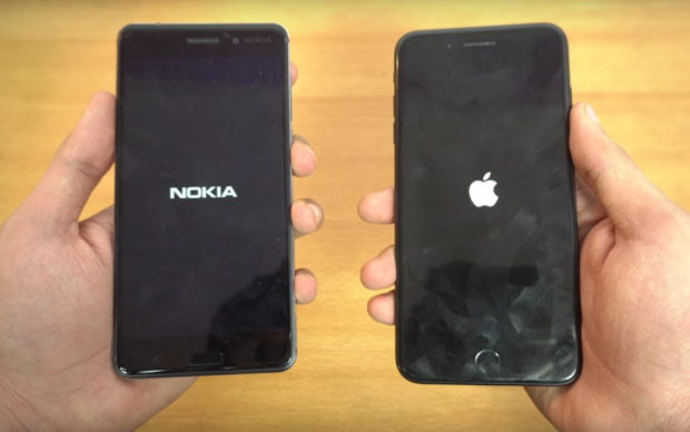 NOKIA 6 против iPhone 7 Plus - сравнение скорости работы