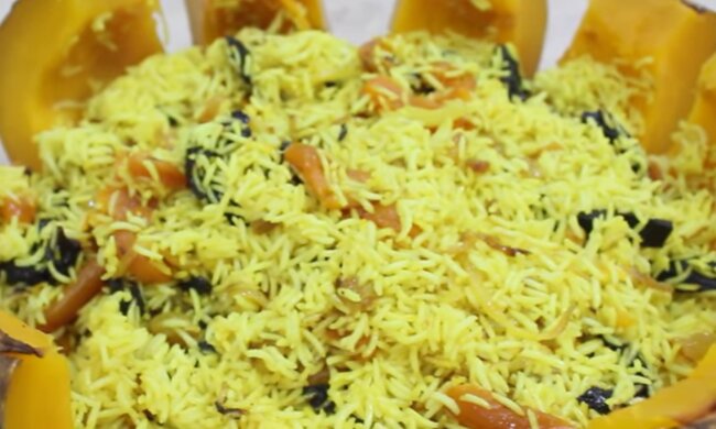 Плов в тыкве, фото: кадр из видео