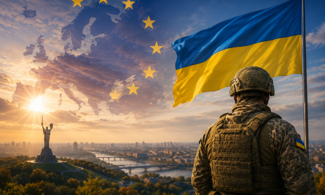 Украинские военные ВСУ на защите Европы
