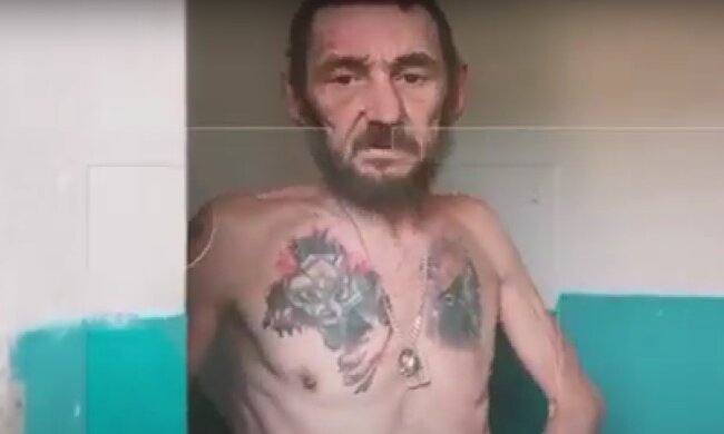 Захоплений у полон "розвідник". Фото: скрін youtube