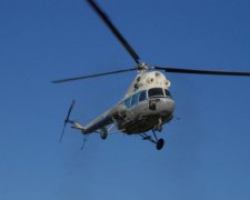 Крушение украинского вертолета: первые видео и фото с места трагедии
