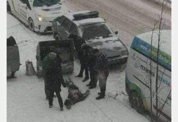 У сміттєвому баку в Харкові знайшли труп, фото: Національна поліція