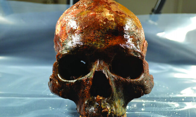 череп человека мезолита, фото The History Blog