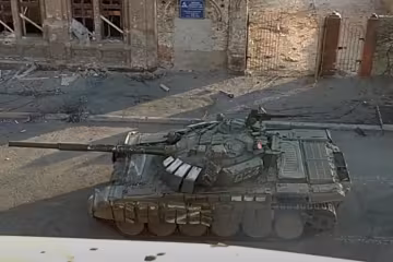 Російський танк. Фото: скрін youtube