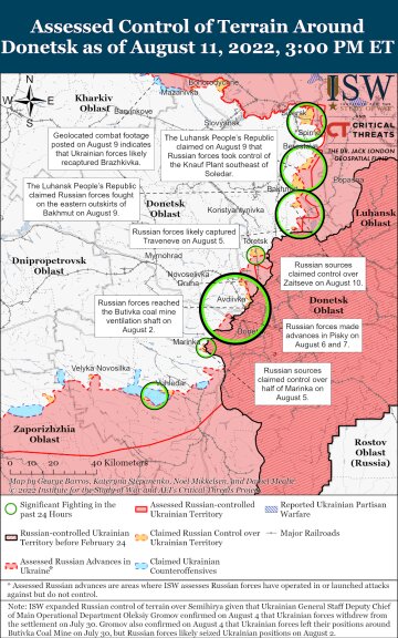 Карта бойових дій, фото: ISW