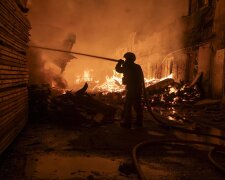 Нічна атака та пожежа в Основ'янському районі Харкова