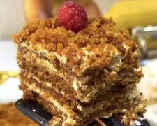 Лінивий медовик: фото скрін рецепту