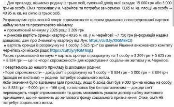 Пример расчета порога платежеспособности: фото Facebook