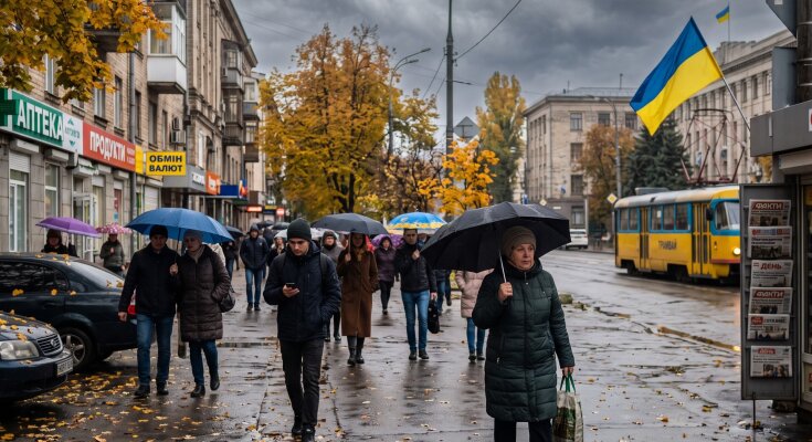 осіння погода дощ похолодання Україна
