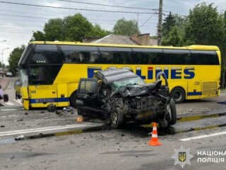 Місце ДТП у Борисполі на вулиці Київський Шлях