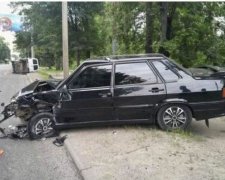 В Харькове три автомобиля попали в масштабную аварию