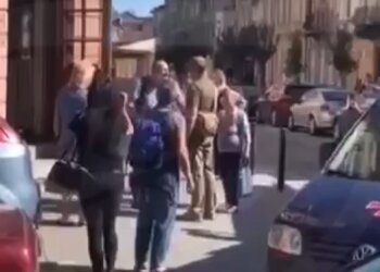 Конфликт между гражданским и ТЦК. Фото из свободных источников
