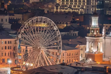 Киев, колесо обозрения, Подол, фото из соцсетей