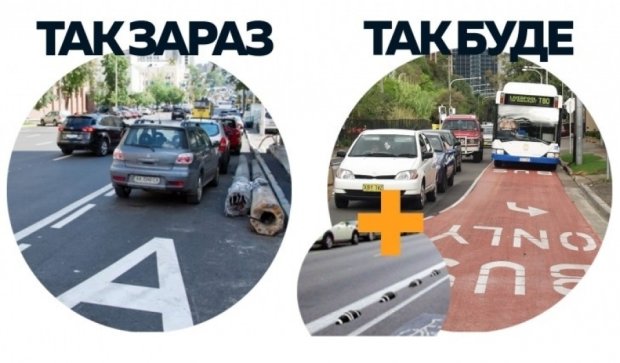 У Києві з'являться червоні дороги