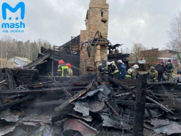 пожежа в російському в місті Виборг, скріншрт