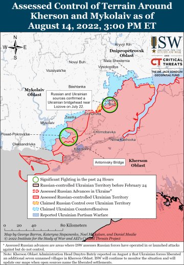 Карта бойових дій, фото: ISW