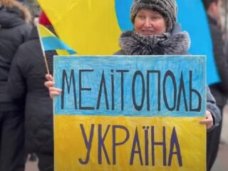 Мелитополь, митинг. Фото: Youtube