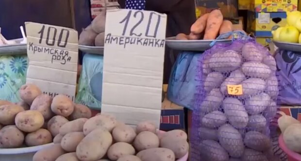 Картопля в "ДНР", скріншот: Youtube