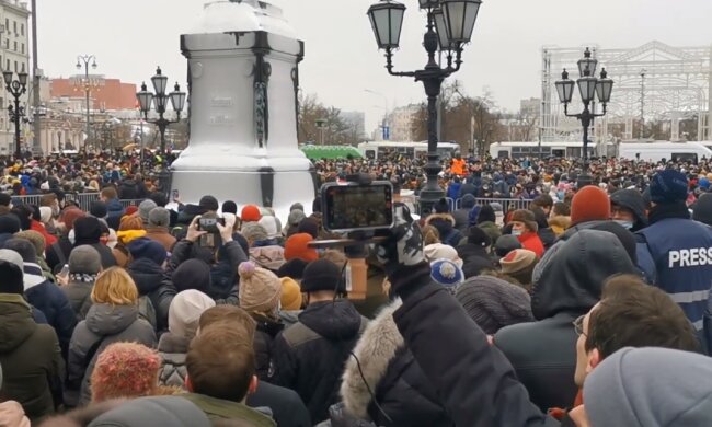 Протести в Росії, кадр з відео