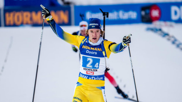 Сборная Швеции выиграла мужскую эстафету, украинские биатлонисты удивили