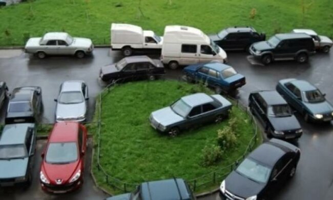 9-летняя киевлянка вызвала копов из-за авто на клумбе