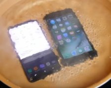 iPhone 7 и Galaxy S8 сварили в кипятке