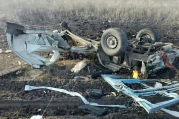Машина українських воїнів вибухнула на Донбасі