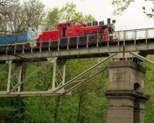 В столичному парку чоловік упав з моста дитячої залізниці  