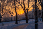 Київ, зима, світанок, фото із соцмереж