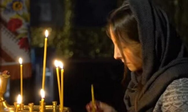 Церковь, молитва, кадр из видео