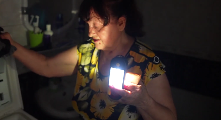 Відключення світла. Фото: скрін youtube