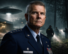 НЛО, пропажа военного, изображение сгенерированно ИИ