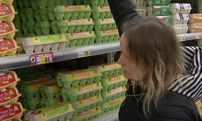 Цены на яйца. Фото: скрин youtube