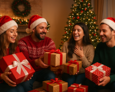 Новый год, подарки, друзья, изображения: Знай.ua