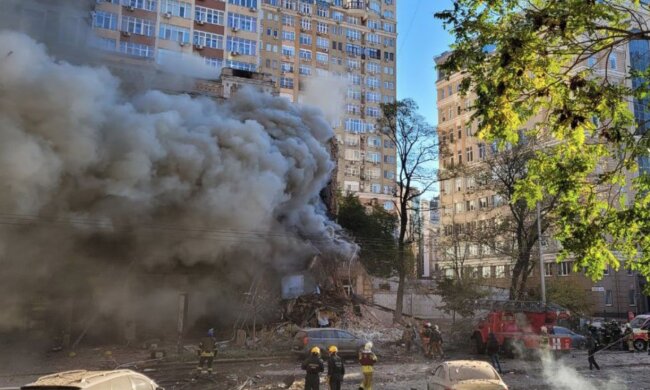 Атака на Киев 17 октября. Фото: скриншот twitter