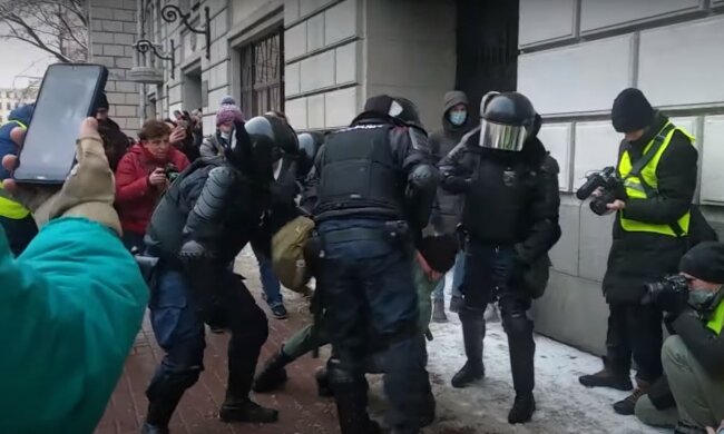 протести в Росії, скріншот з відео