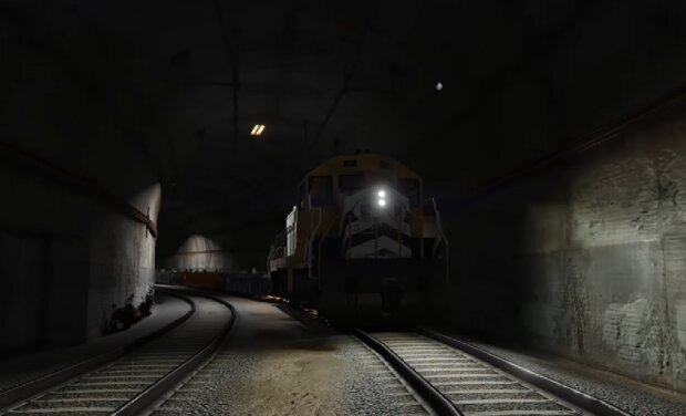 Поездка на поезде в GTA, скриншот: YouTube