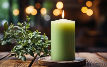 Зеленая свеча, ритуал, изображение из свобоных источников