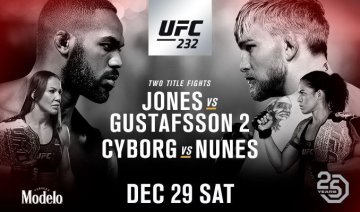 UFC 232 відбудеться 29 грудня