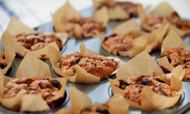 Чорничні кекси з бананом і корицею за 15 хвилин