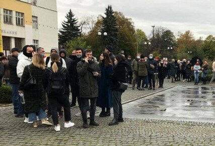 Мітинг на Закарпатті, фото Суспільне Закарпаття