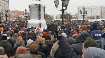 Протести в Росії, кадр з відео