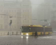 Туман, транспорт, тролейбус, українці, фото з соцмереж