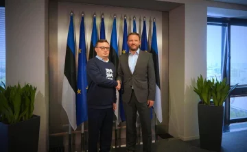 Арсеній Пушкаренко та Міністр закордонних справ Естонії Маргус Цахкна
