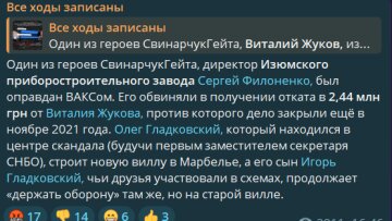 Публікація "Всі ходи записані", скріншот: Telegram