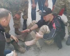 Регіонали у Харкові переїхали на позашляховику активіста (фото)
