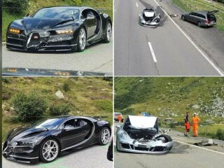 Bugatti Chiron ДТП, скріншот