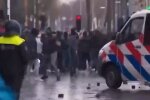 Протесты в Нидерландах, кадр из видео